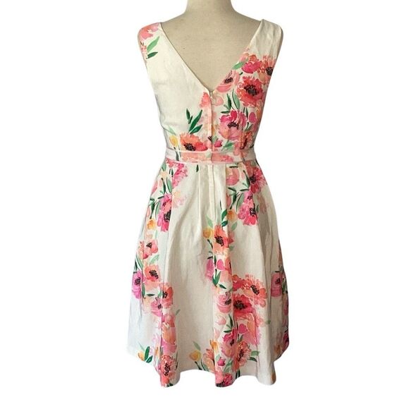 ModCloth Hotline Spring Floral Retro Dress Women’s M Pink Lined Sleeveless - Picture 5 of 10